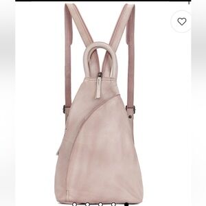 Free People We The Free Convertible Bag Backpack Purse Cream Leather